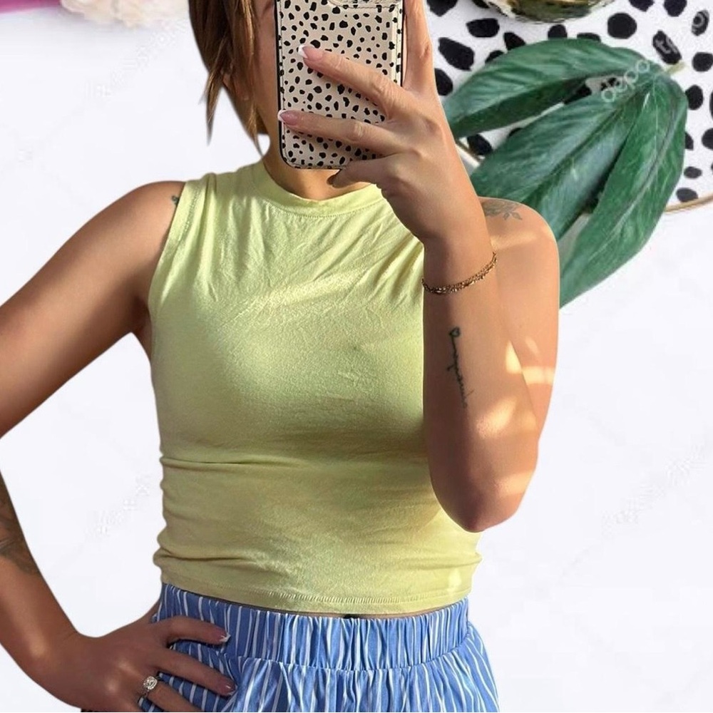 Aeropostale Light Green Tank Top